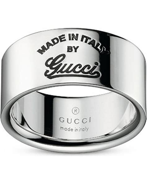 gucci silver logo ring|gucci trademark ring.